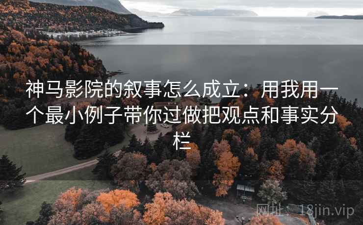 神马影院的叙事怎么成立：用我用一个最小例子带你过做把观点和事实分栏